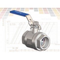 Кульовий кран з нержавіючої сталі B3.622 Brandoni