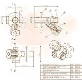 Albertoni D912285SD 1/2х3/8х3/4