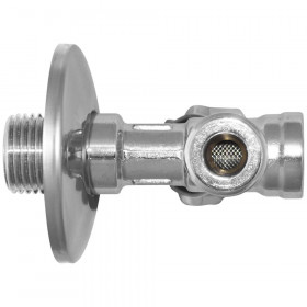 Albertoni B401481SCV крани вентильні приладові 1/2″х1/2″ хромовані з фільтром та декоративною накладкою