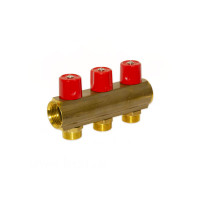 Bianchi 233E колектори розподільчі з вентилями, підключення 1″, виходи 3/4″ зовнішня різьба, міжосьова відстань 50 мм