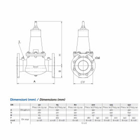 Brandoni F15.100 редуктор тиску фланцевий