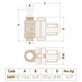 Caleffi XS 5459 магнитный фильтр