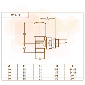 V1401 Carlo Poletti радиаторный кран