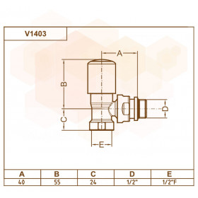V1403 Carlo Poletti радиаторный кран