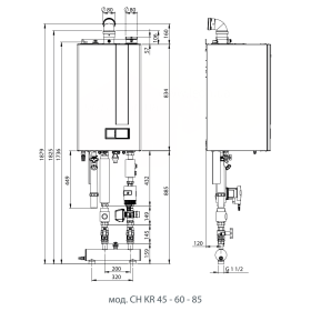 Itaca Condensing CH KR 60 конденсаційні одноконтурні газові котли 60 кВт з можливістю встановлення в каскаді