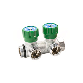 GF 6300.R8 Flexus 90° 3/4″ 2 виходи розподільчі колектори 90° для водопостачання з з вентилями та самоущільнюючим з'єднанням