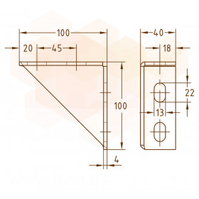 Mupro MPR/MPC кронштейны консольные 100x100