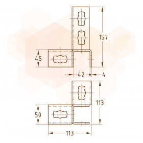 Mupro MPR 3D крепление угловое правое 2+2 S+