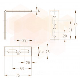 Mupro MPC уголок монтажный 90°