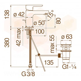 Nobili ABC ABE87118/1CR змішувач для умивальника