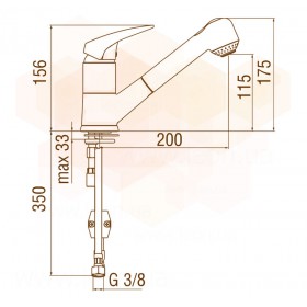 Nobili Hera 2005 H547117CR кухонный смеситель