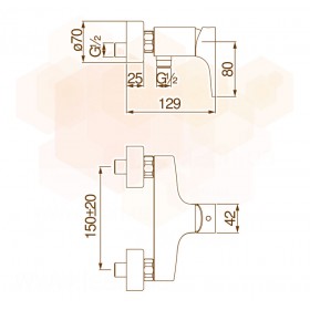 Nobili YO126130CR смеситель для душа