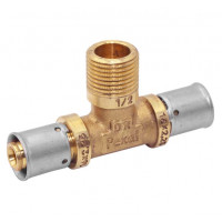 Pexal Brass тройник переходник с наружной резьбой