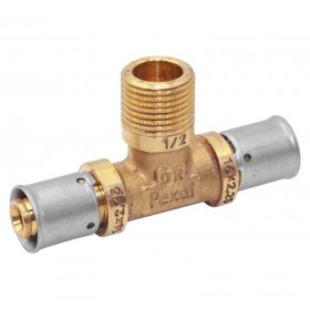 Pexal Brass трійник перехідник з зовнішньою різьбою
