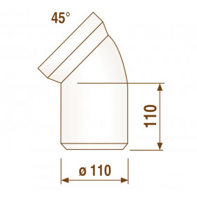 Sanit 58.102.01 колено унитаза 45°