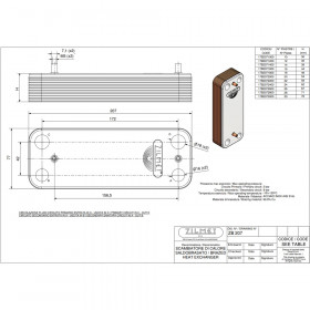 Zilmet ZB 207 17B2072200 теплообмінники 22 пластини AISI 316 L