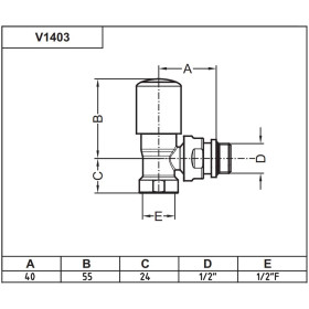 V1403 Carlo Poletti радиаторный кран