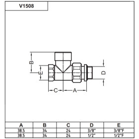 V1508 Carlo Poletti кран отсекающий прямой черный