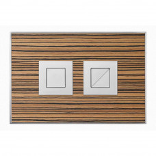 Wood Zebrano / Polished Square