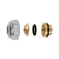 Caleffi 437015 гайка М23 з ніпелем хромована під мідь Caleffi 437015 гайка М23 з ніпелем хромована під мідь