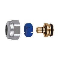 Caleffi 681024 гайка з ніпелем хромована металопластик Caleffi 681024 гайка з ніпелем хромована металопластик