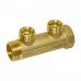 Bianchi 202E колектори латунні підключення 3/4″ або 1″ з 2-ма виходами 3/4″ евроконус зовнішня різьба, міжосьова відстань 50 мм