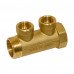 Bianchi 222 колектори латунні підключення 3/4″ або 1″ з 2-ма виходами 1/2″ внутрішня різьба, міжосьова відстань 36 мм