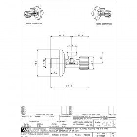 Albertoni C408681 крани вентильні для підключення сантехприладів 1/2"х1/2"