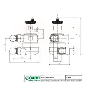 Caleffi 551606 HED автоматичні універсальні композитні деаератори з гігроскопічним запобіжником