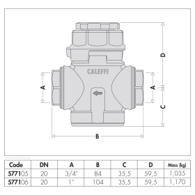 Caleffi Filterstop 577105