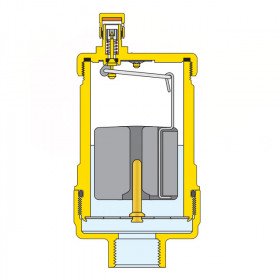 Caleffi 551004 Discal автоматичні латунні вертикальні повітровідвідники 1/2 внутрішня різьба