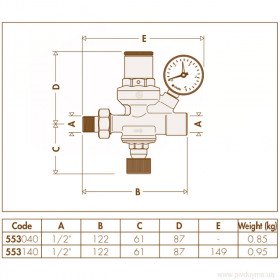Caleffi 553040 установка підживлення