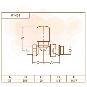 V1407 Carlo Poletti радиаторный кран черный