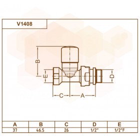 V1408 Carlo Poletti кран отсекающий прямой хром