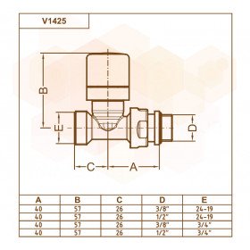 V1425 Carlo Poletti кран термостат белый