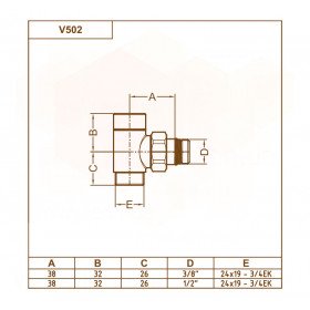 V502 Carlo Poletti кран отсекающий угловой никель