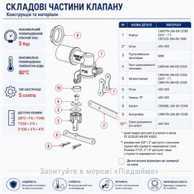 Farg 511/11 500 mm поплавкові клапани латунні нікельовані підключення 1¼” та 1½”G для великих резервуарів