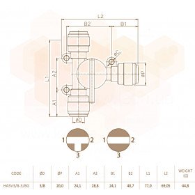 Fluidfit HASV кран триходовий