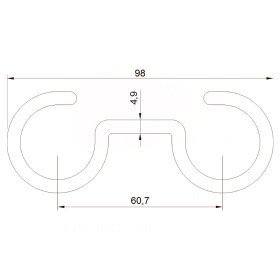 GoPlast 1000BAGUE0 cкоба фіксації гофрованої трубки білого кольору