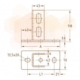 Mupro MPR держатель стеновой поперечный S+