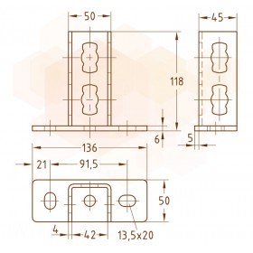 Mupro MPR тримач стіновий S+ HDG