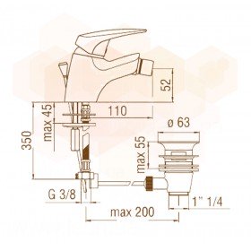 Nobili Hera H547119/1CR смеситель биде 
