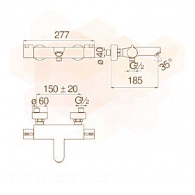 Nobili ABC AB87010/1CR смеситель для ванной термостат