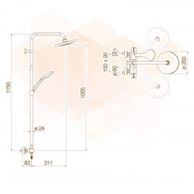 Nobili ABC AB87030/30CR душевой набор