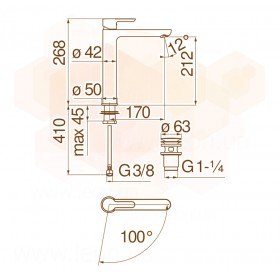 Смеситель для умывальника Nobili ABC ABE87128/2CR