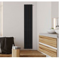        Черный вертикальный радиатор Ledro S/90 Black Сoffee       