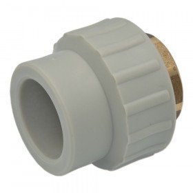 Prawtech P1200 D32-110 PP-R поліпропіленові фітинги прямі перехідники на внутрішню різьбу