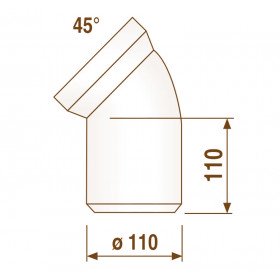 Sanit 58.102.01 колено унитаза 45°
