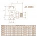Tiemme 3306C кран термостат хром кутовий