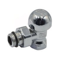 Tiemme 3336C кран радіаторний відсікаючий хром кутовий Tiemme 3336C кран радіаторний відсікаючий хром кутовий